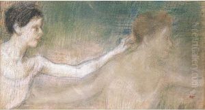 Deux Danseuses De Profil by Edgar Degas