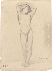 Etude De Nu by Edgar Degas
