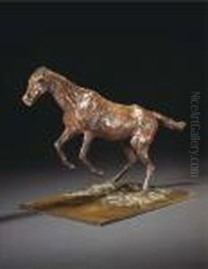 Cheval Sautant Un Obstacle by Edgar Degas