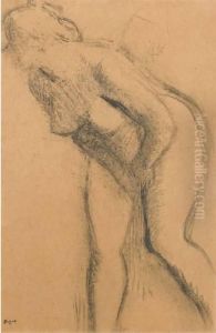 Etude De Nu by Edgar Degas