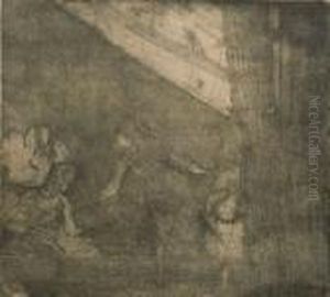 Aux Ambassadeurs (deltiel 27) by Edgar Degas