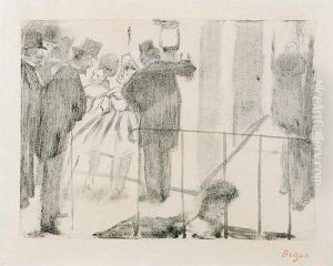La Famille Cardinal: Pauline And
Virgine Conversing With Admirers (adhemar & Cachin 67; Janis 48) by Edgar Degas