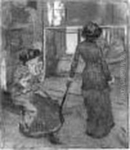 Mary Cassatt At The Louvre: The
Etruscan Gallery (reed/shapiro 51; Delteil 30; Adhemar 53) by Edgar Degas