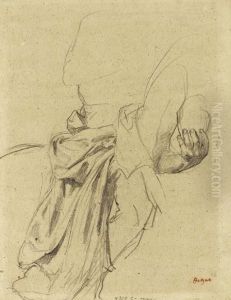 Etude De Draperie by Edgar Degas