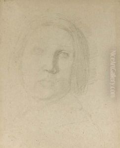 Tete De Femme by Edgar Degas