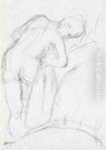 Apres Le Bain (femme S'essuyant) by Edgar Degas