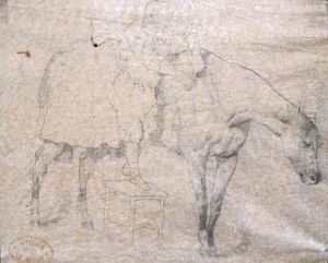 "homme Et Cheval" by Edgar Degas
