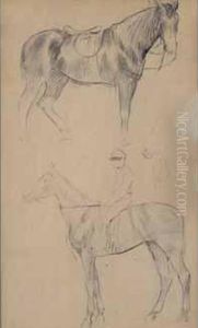 Etude De Cheval Et De Jockey A Cheval * by Edgar Degas