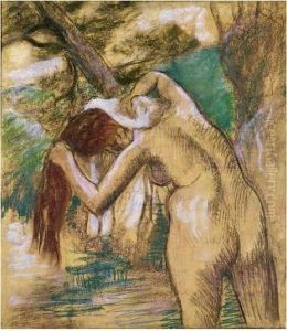 Baigneuse Au Bord De L'eau by Edgar Degas