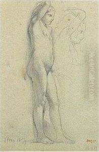 Etude De Nu by Edgar Degas
