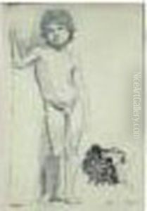 Etude D'enfant Nu ; Profil De Jeune Garcon Etude D'enfant Nu ; Profil De Jeune Garcon