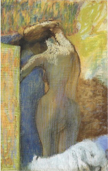 Femme S'essuyant Les Cheveux - view 1