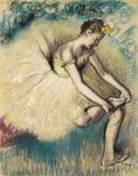Danseuse Attachant Sa Chaussure - view 1