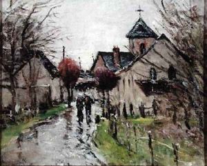 A Small Village under the Rain by Gustave Loiseau