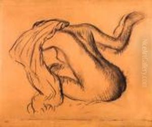 Femme Nue Assise, S'essuyant by Edgar Degas