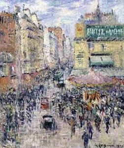 La Rue de Clignancourt 1925 by Gustave Loiseau