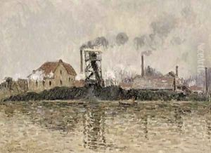 Factory on the Bank of the Oise 1908 by Gustave Loiseau