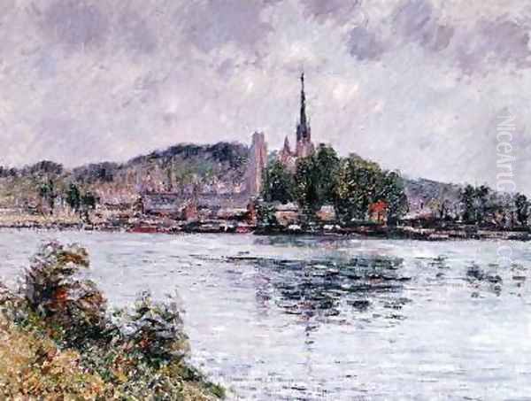 The River Seine at Rouen 1909 by Gustave Loiseau