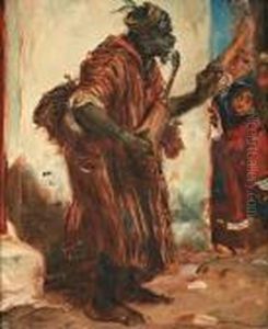 Musicien Marocain Gnaoua by Alfred Dehodencq