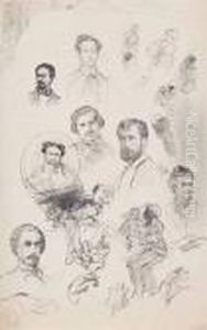 Etudes De Tetes by Alfred Dehodencq