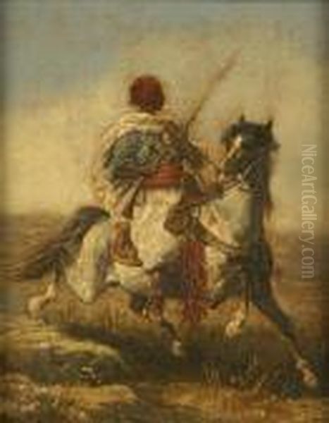 Follower Of Edme Alexis Alfred 
Dehodencq Equestrian Studies Of North African Warriors Apair - view 1