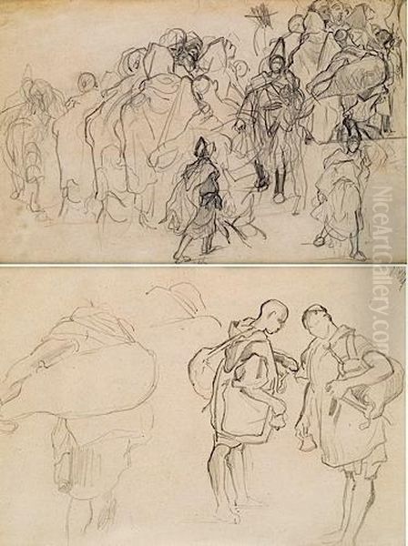 Deux Etudes De Scenes D'afrique Du Nord - view 1