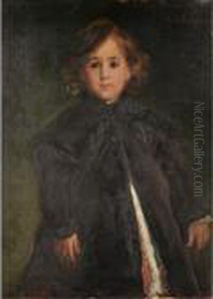 Portrait D'enfant [ ; Portrait 
Of A Child ; Oil On Canvas ; Signed And Dedicated Upper Right A Toi Mon 
Cher Armand / Alfred Dehodencq] - view 1