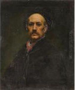 Autoportrait [alfred Dehodencq ;
 Self Portrait ; Oil On Canvas ; Signed And Dedicated Upper Right A 
E.fromentin Alfred Dehodencq Son Admirateur Et Son Ami] by Alfred Dehodencq
