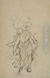  Femme Au Tambourin  by Alfred Dehodencq