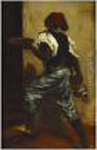 Jeune Africain Au Plateau by Alfred Dehodencq