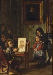 Interieur, La Vie Familiale by Alfred Dehodencq
