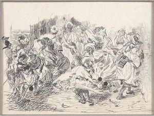 Etude Pour La Danse Des Negres A Tanger by Alfred Dehodencq