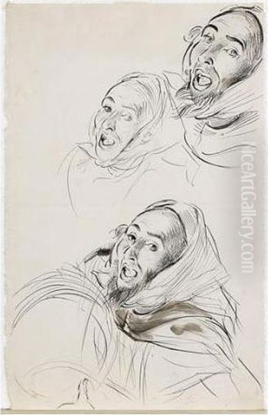 Deux Etudes Pour La Fete Juive A Tanger Et Deux Etudes Pour L'execution De La Juive - view 1