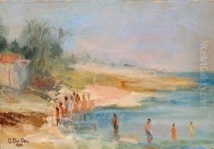 Bagnanti Sulla Riva by Angelo Del Bon