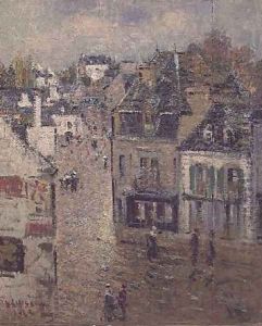 Street in Pont Aven after the Rain by Gustave Loiseau