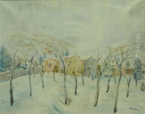 Paese Sotto La Neve by Angelo Del Bon