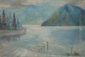 Porticciolo Sul Lago Dicomo by Angelo Del Bon
