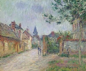 Scene de village by Gustave Loiseau