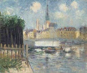 L'eglise au bord de la riviere, Rouen