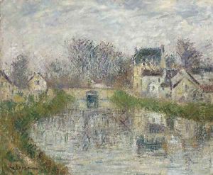 Le canal à Moret by Gustave Loiseau
