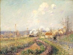 Paysage Saint-Ouen-L'Aumne (Landscape at Saint-Ouen-L'Aumne) by Gustave Loiseau