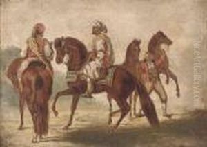 Arab Warriors On Horseback by Eugene Delacroix