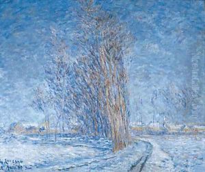 Paysage sous la neige by Gustave Loiseau