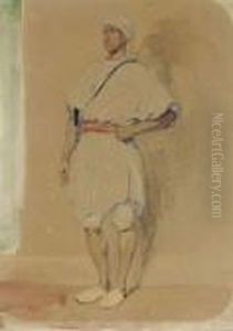 A Standing Moroccan by Eugene Delacroix