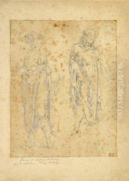 Deux Personnages En Toge - view 1