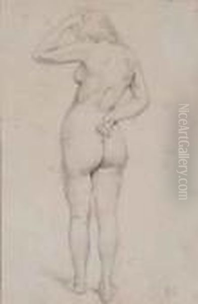 Academie De Femme Nue Vue De Dos - view 1