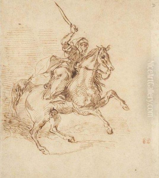 Cavalier Marocain Chargeant - view 1