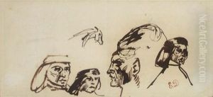 Artists Figure Study by Eugene Delacroix