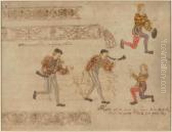 Pages Et Chiens De Chasse, D'apres Un Livre D'ovide Imprime Souslouis Xii - view 1