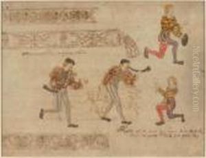Pages Et Chiens De Chasse, D'apres Un Livre D'ovide Imprime Souslouis Xii